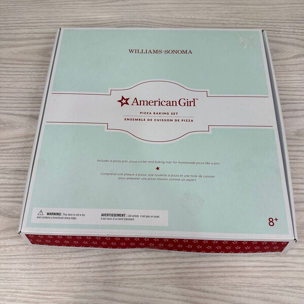 American Girl by Williams Sonoma Pizza Baking Set Red - Mat Cutter Pan Ages 8+